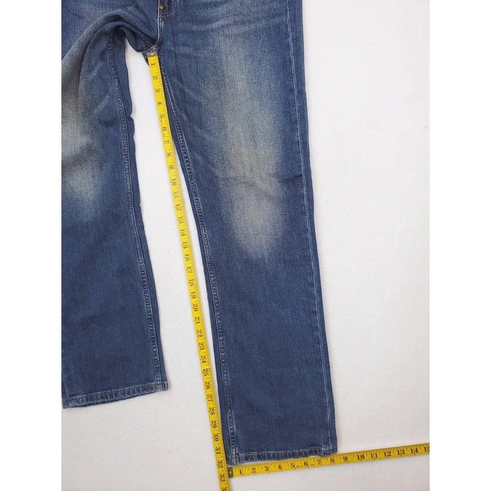 Levis 514 Jeans Mens 38x32 Blue Slim Straight Stretch Denim Pants Medium Wash
